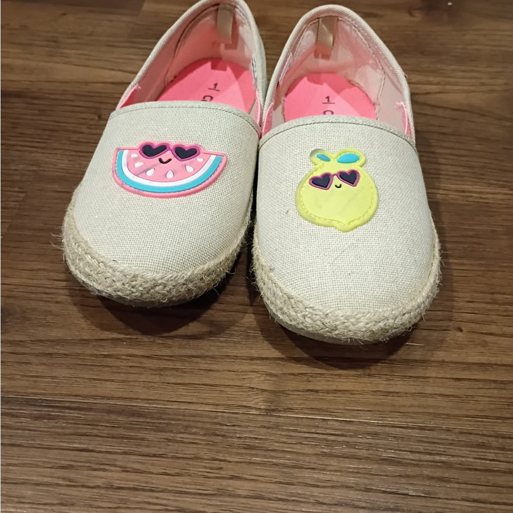 Carter’s Girls Beige Slip-On Espadrilles – Size 1